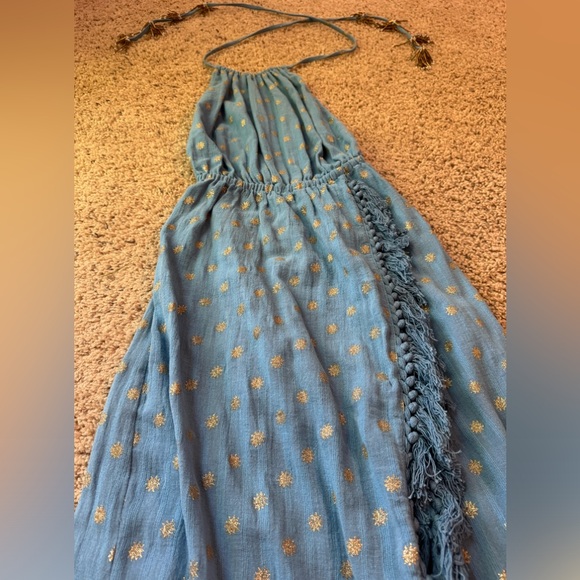 Blue halter neck midi dress by sundress - Picture 2 of 4